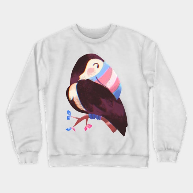 Trans Pride Toucan Crewneck Sweatshirt by Hkasof